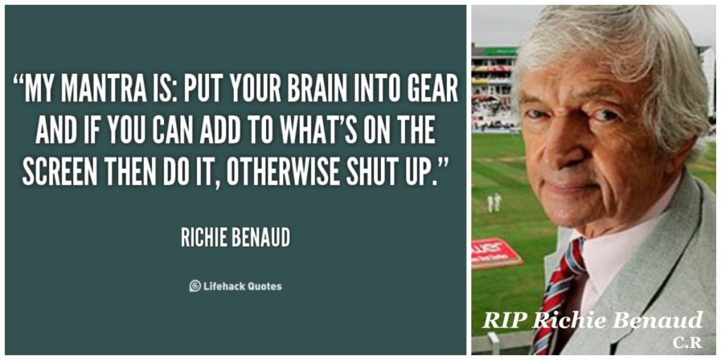 May you RIP Richie Benaud – A True&nbsp;Gentleman