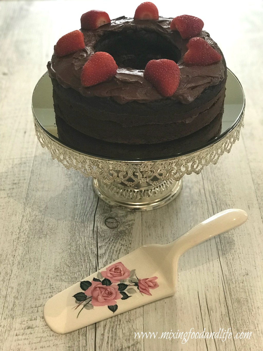 Magic Bean flourless chocolate cake with super chocolate&nbsp;frosting